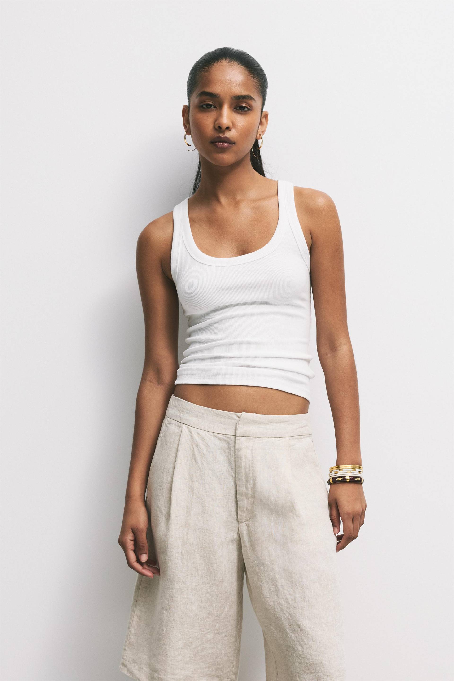 Bermudas Aus 100 % Leinen von Pull&Bear