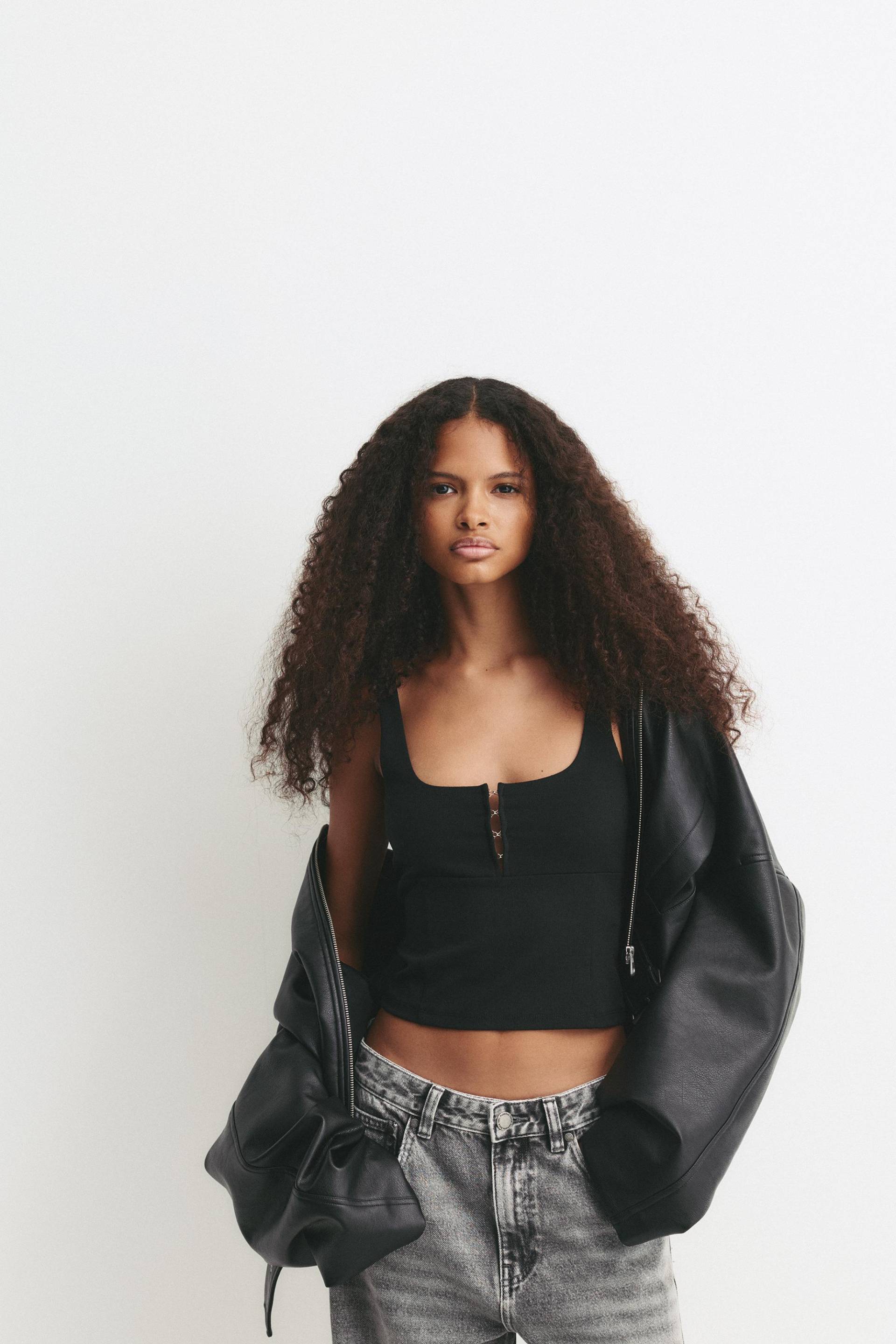 Corsagen-Trägertop von Pull&Bear