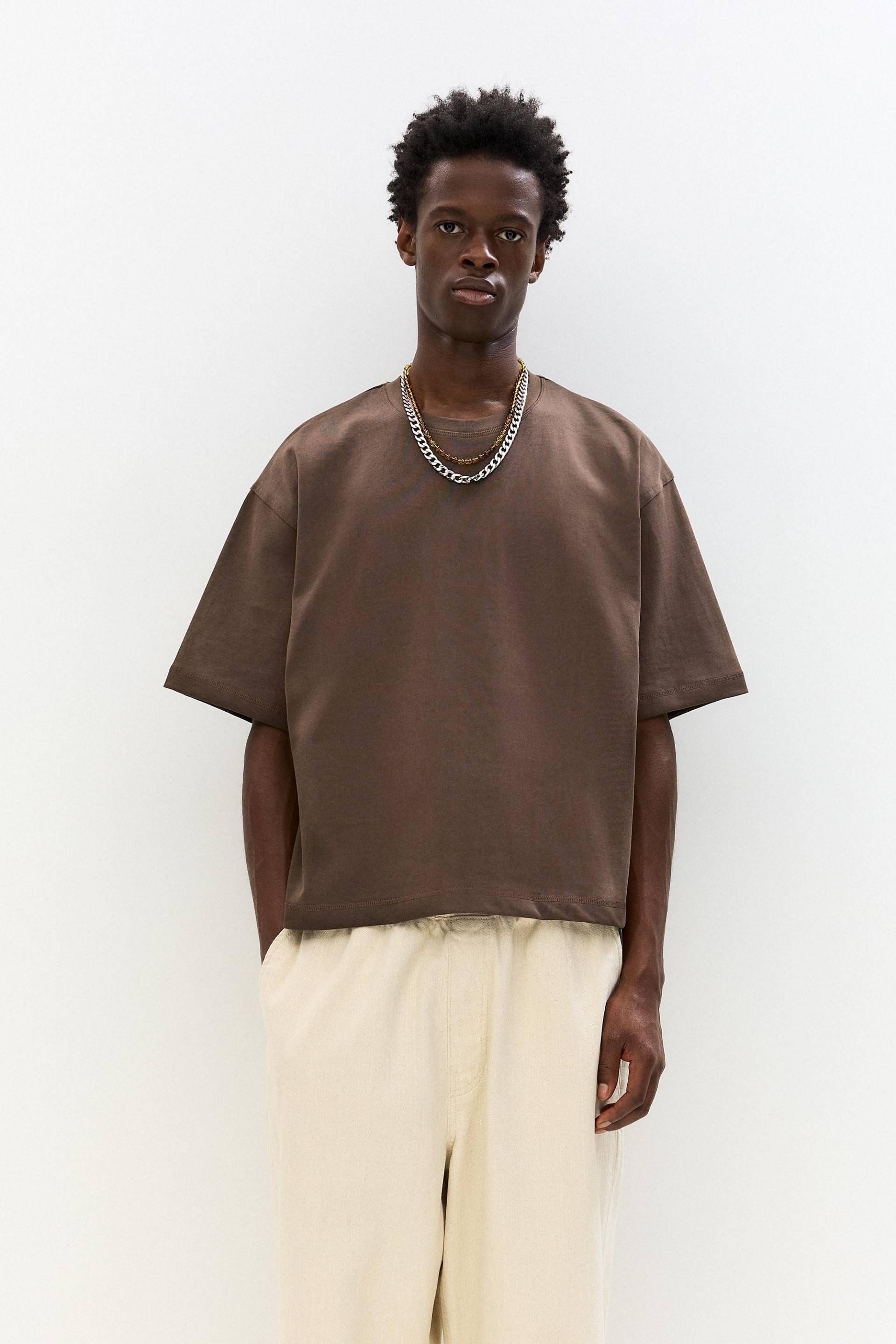 Cropped-T-Shirt von Pull&Bear