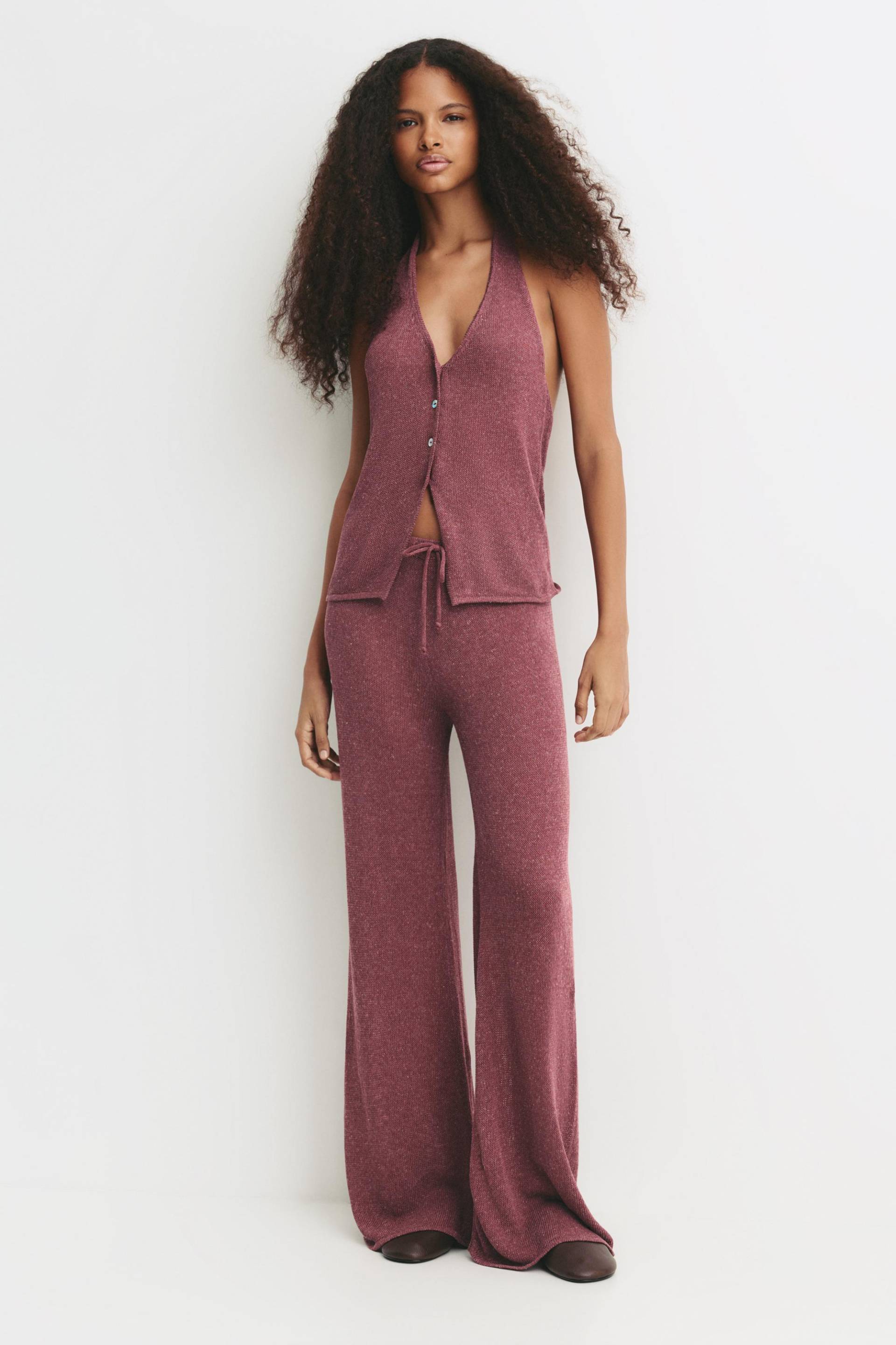 Fließende Strickhose von Pull&Bear