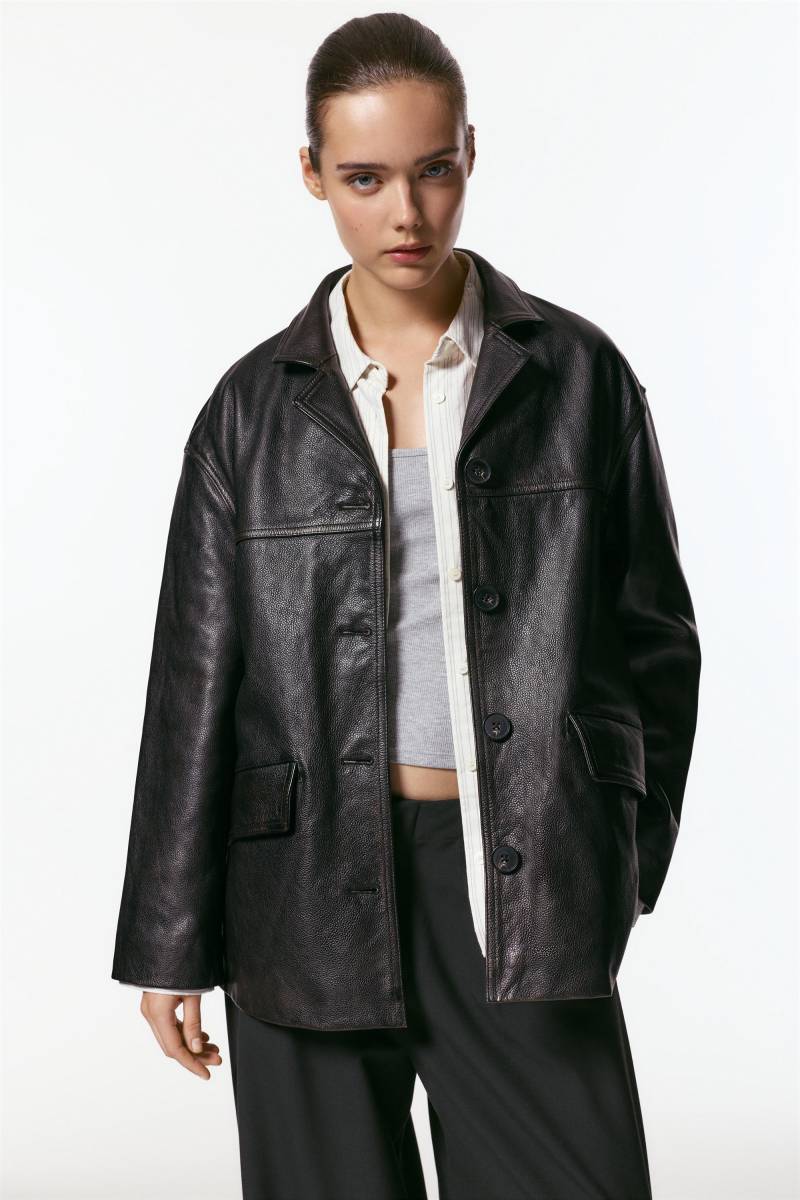 Jacke Aus 100 % Leder von Pull&Bear