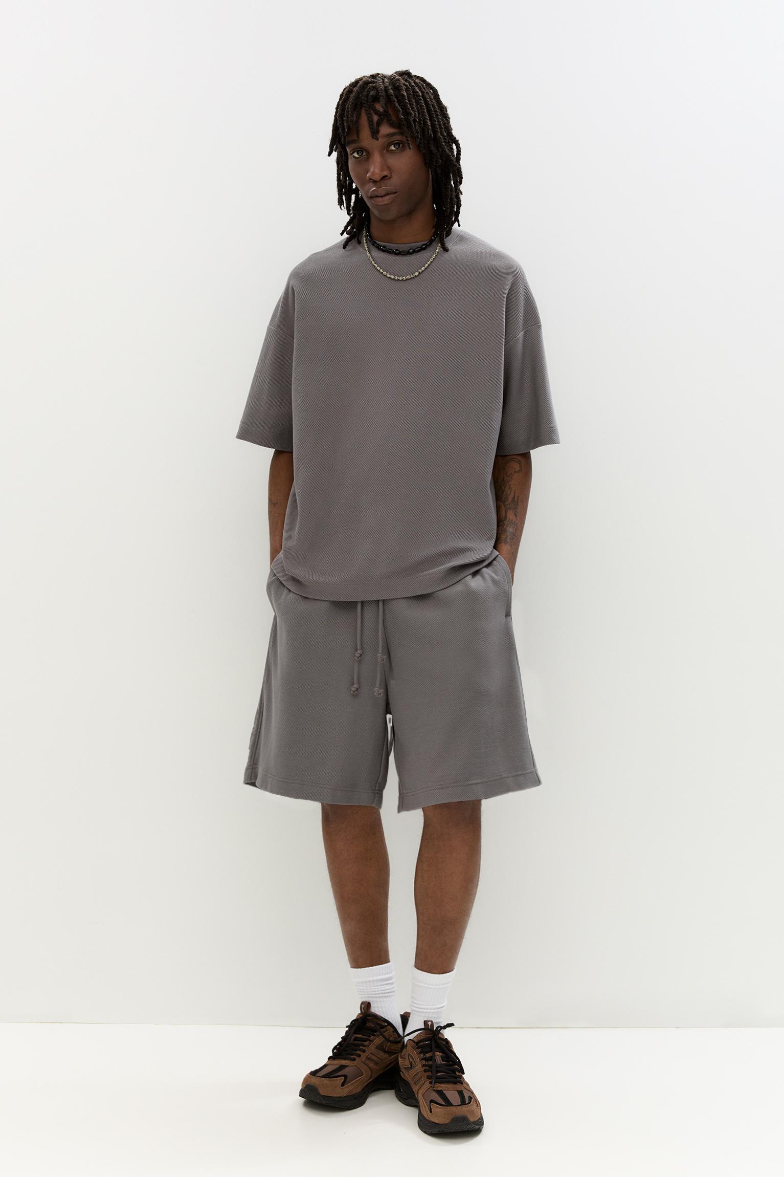 Jogger-Bermudas Mit Diagonalem Strukturmuster von Pull&Bear