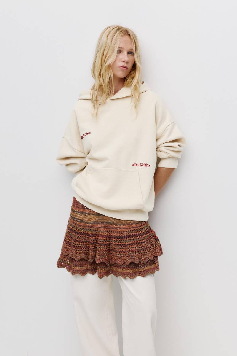 Kapuzen-Sweatshirt Mit Text von Pull&Bear