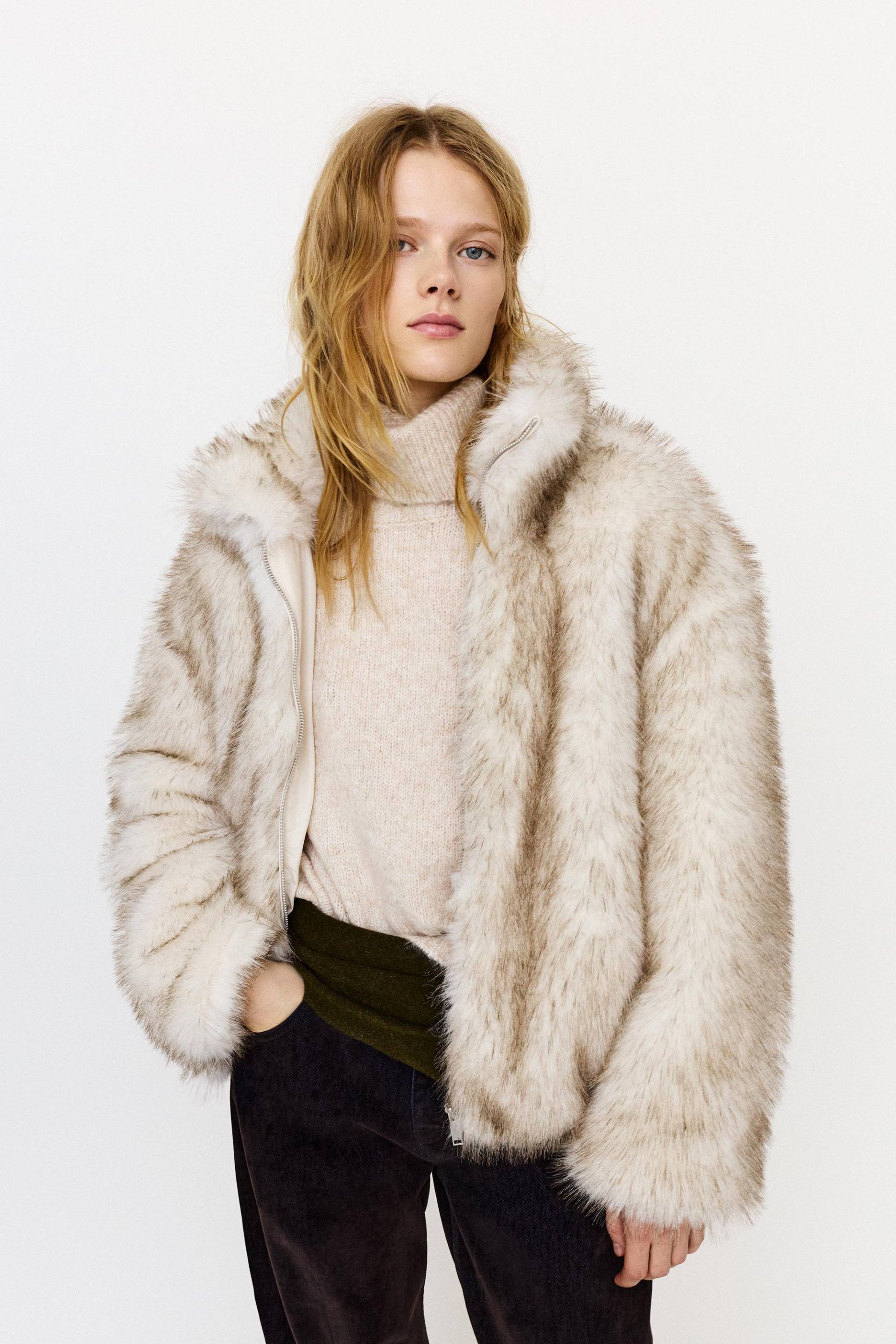 Kunstfelljacke Mit Reißverschluss von Pull&Bear