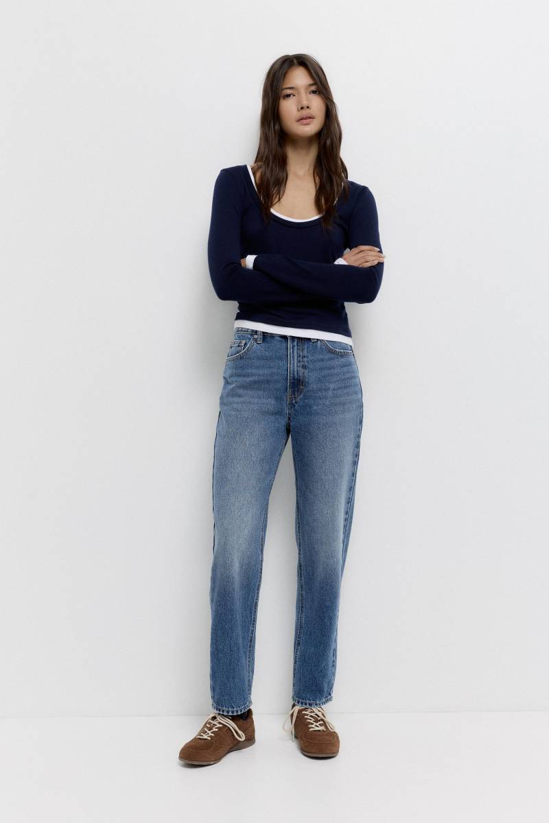 Mom-Fit-Jeans Mit Hohem Bund von Pull&Bear