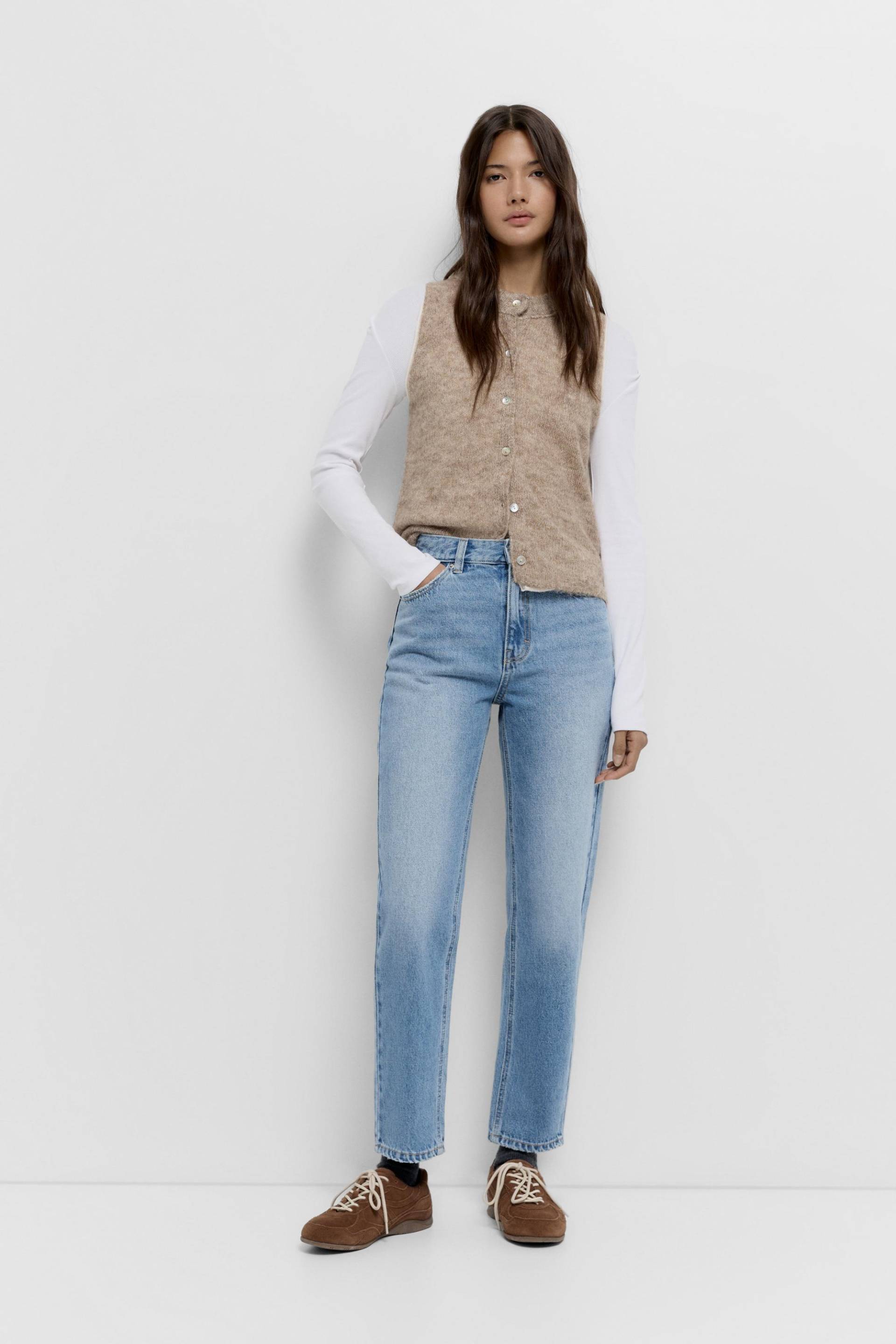 Mom-Fit-Jeans Mit Hohem Bund von Pull&Bear