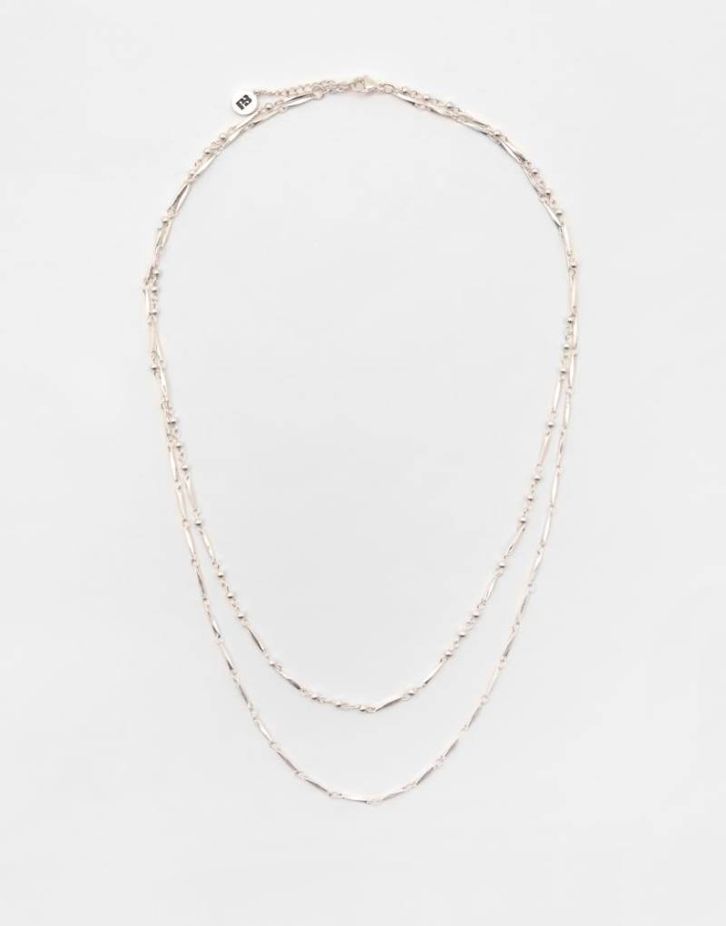 Pull & Bear - 2er-Pack Halsketten in Silber-Bunt von Pull & Bear