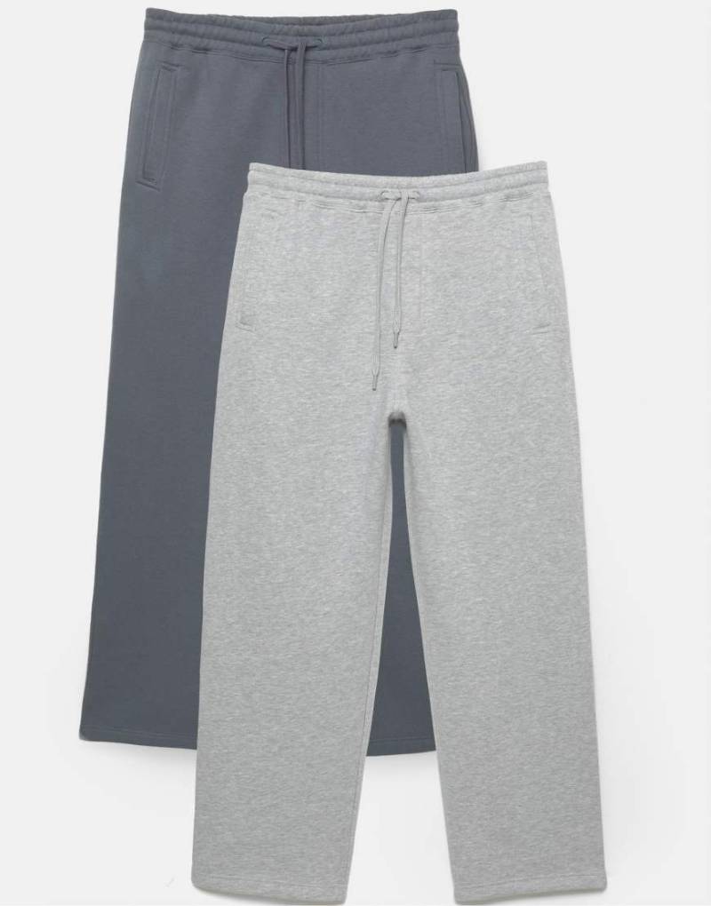 Pull & Bear - 2er-Pack Jogginghosen in Blau von Pull & Bear