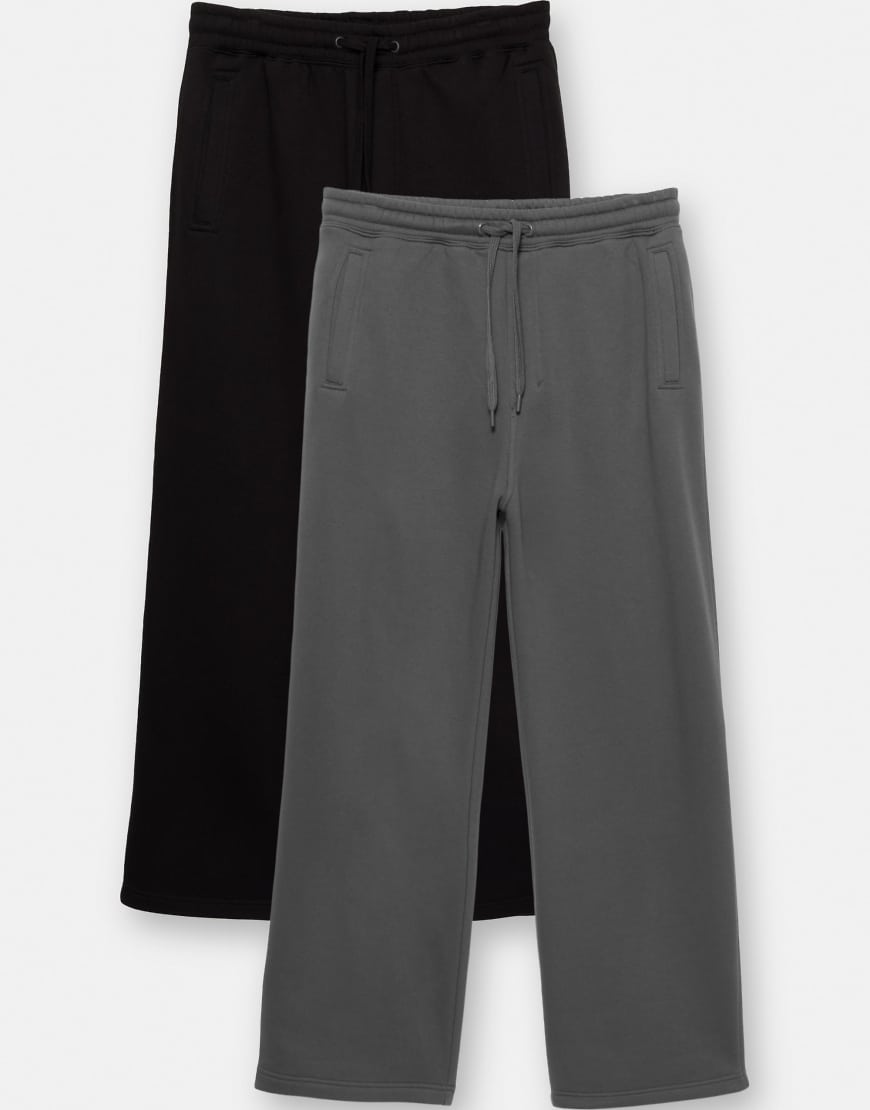 Pull & Bear - 2er-Pack Jogginghosen in Grau von Pull & Bear