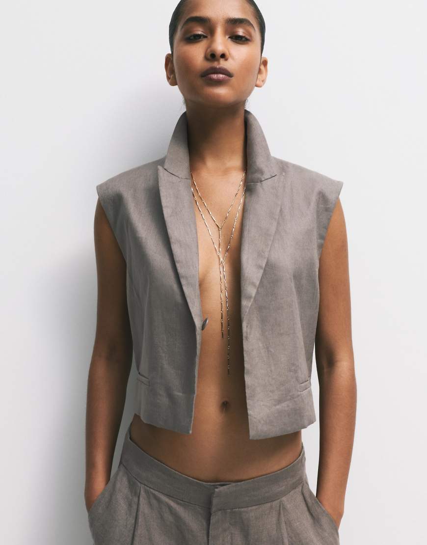 Pull & Bear - 2er-Pack Lasso-Halsketten in Silber Pull & Bear - 2er-Pack Lasso-Halsketten in Silber von Pull & Bear