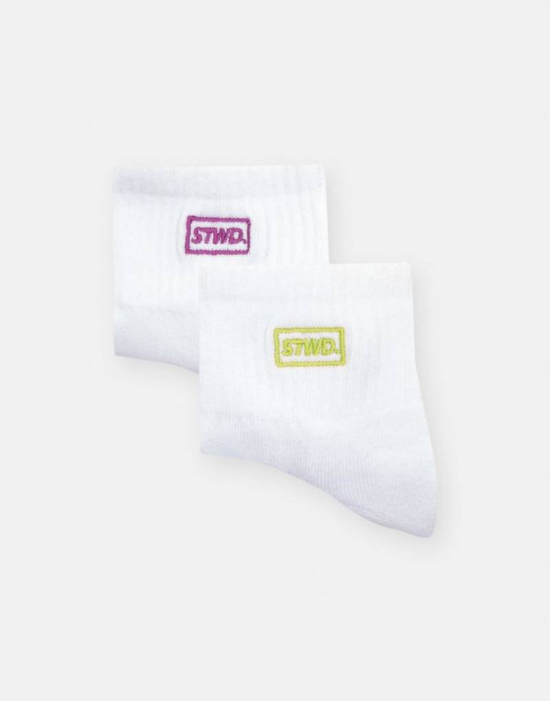 Pull & Bear - 2er-Pack niedrige Socken in Weiß von Pull & Bear