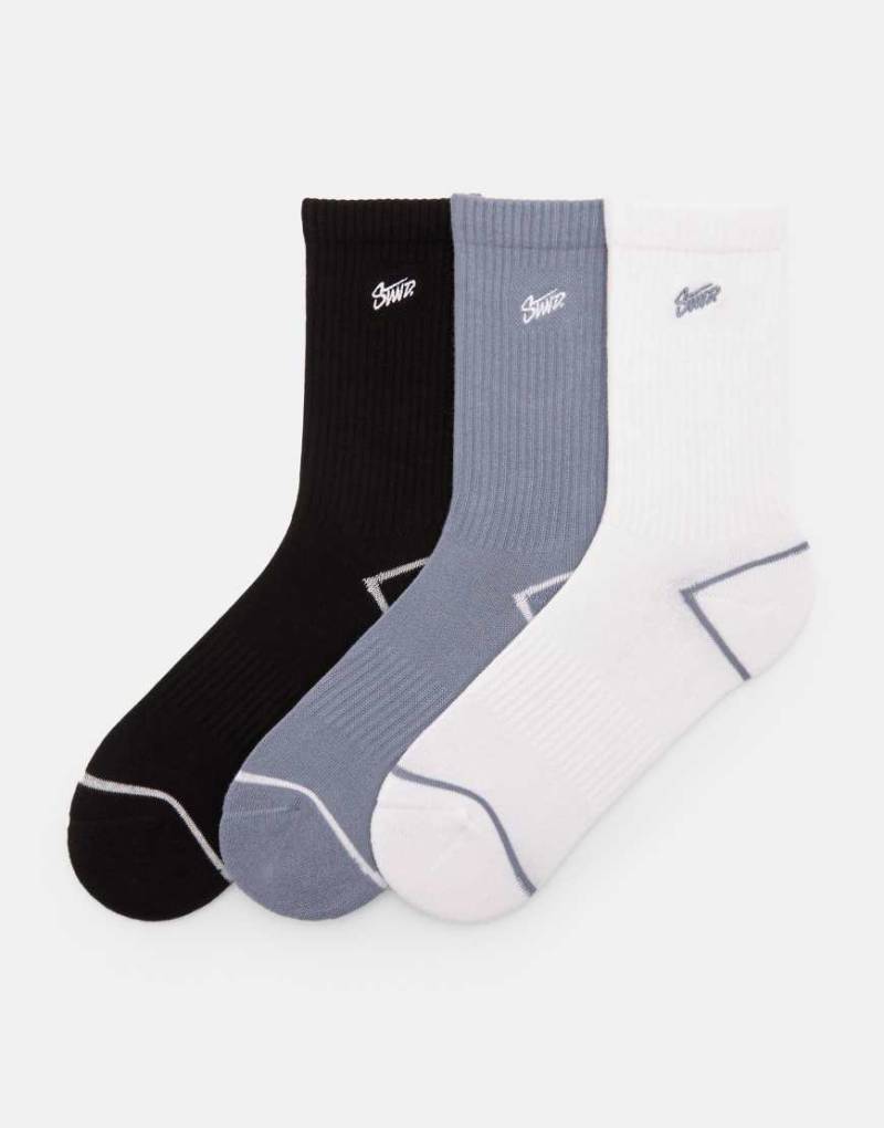 Pull & Bear - 3 Paar Socken in verschiedenen Farben-Bunt von Pull & Bear