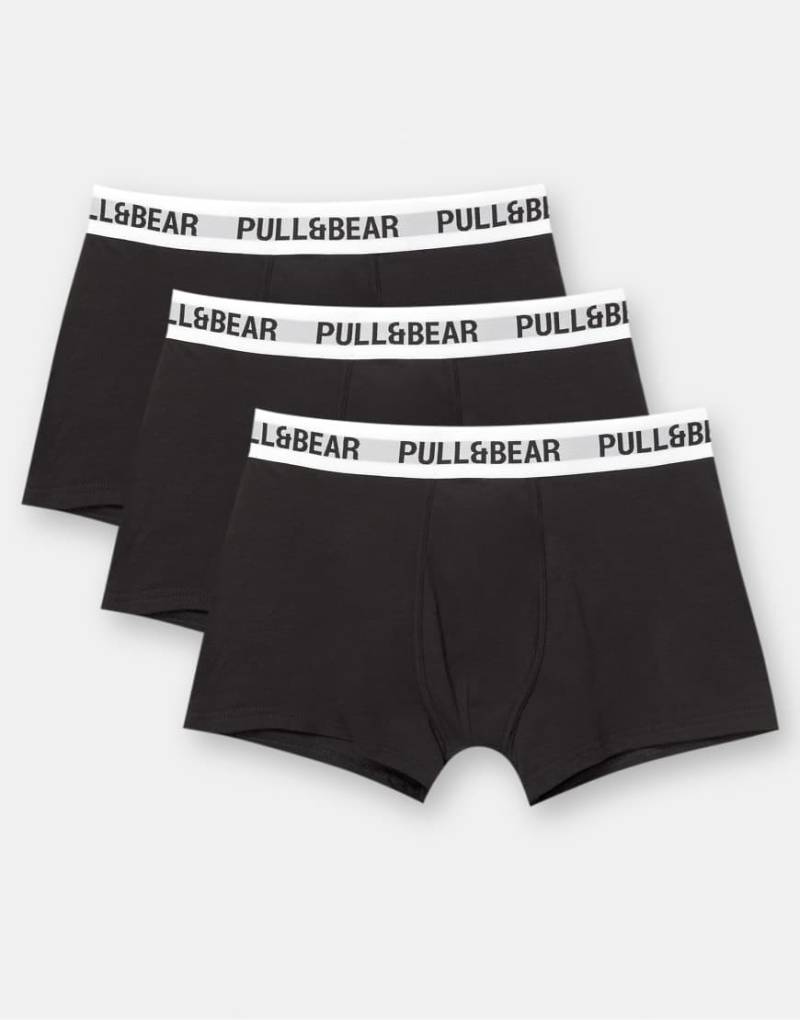 Pull & Bear - 3-Pack Boxershorts mit Logo-Bunt von Pull & Bear