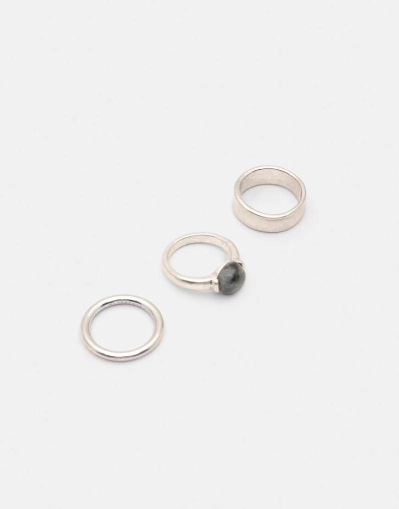 Pull & Bear - 3er-Pack Basic-Ringe in verschiedenen Designs-Bunt von Pull & Bear