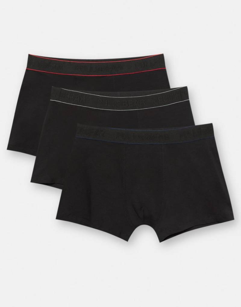 Pull & Bear - 3er-Pack Boxershorts in verschiedenen Farben-Bunt von Pull & Bear