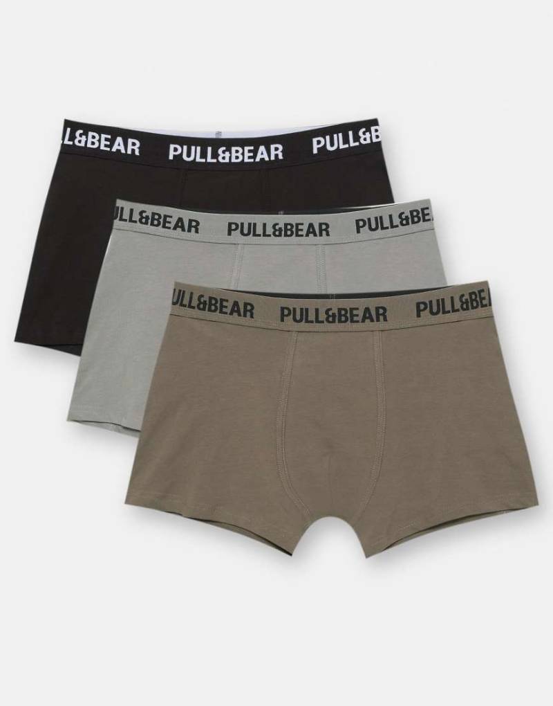 Pull & Bear - 3er-Pack Boxershorts in verschiedenen Farben-Bunt von Pull & Bear
