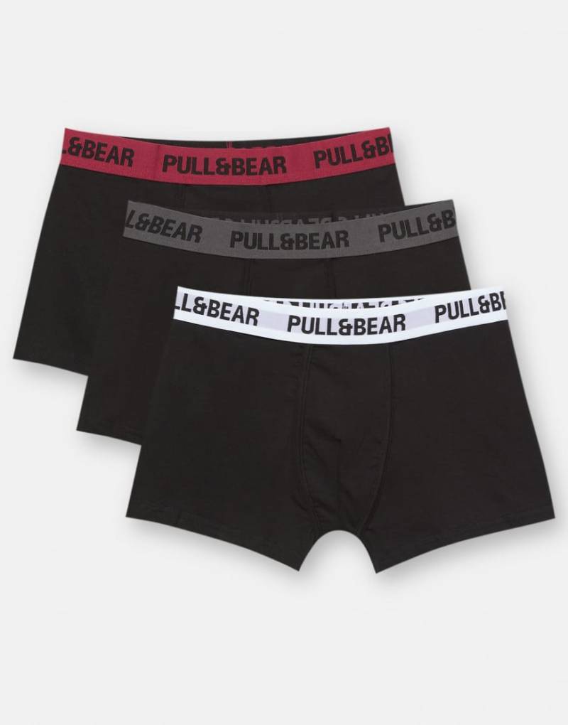 Pull & Bear - 3er-Pack Boxershorts in verschiedenen Farben-Bunt von Pull & Bear