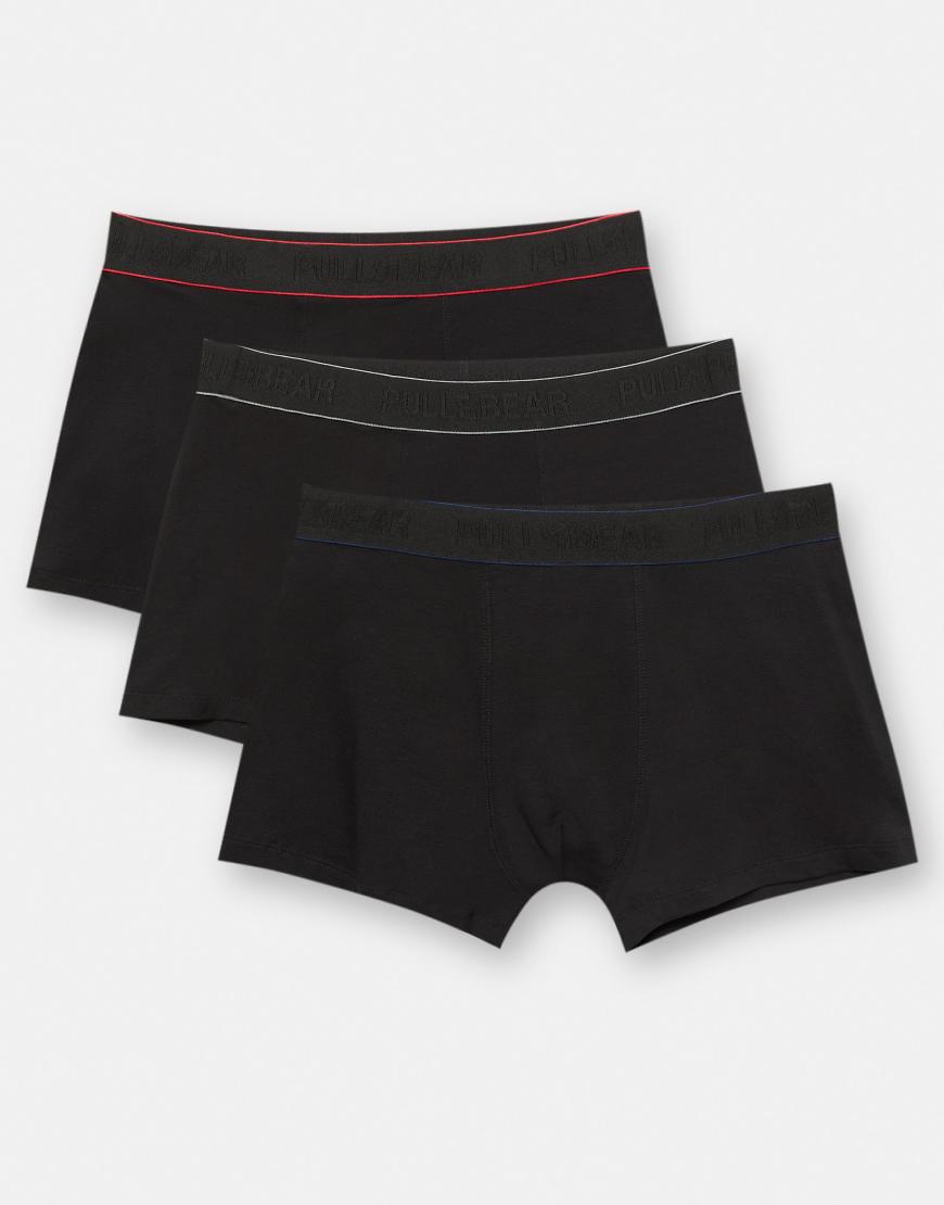 Pull & Bear - 3er-Pack Boxershorts in verschiedenen Farben-Bunt von Pull & Bear