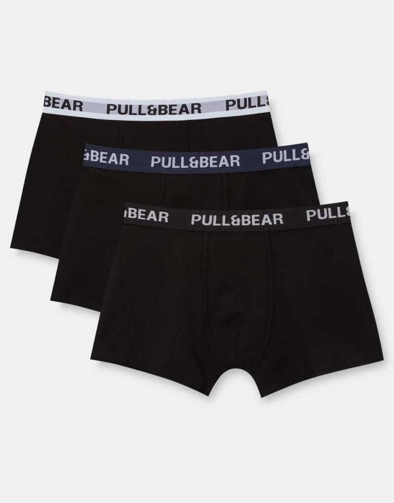 Pull & Bear - 3er-Pack Boxershorts in verschiedenen Farben mit Logo-Bunt von Pull & Bear