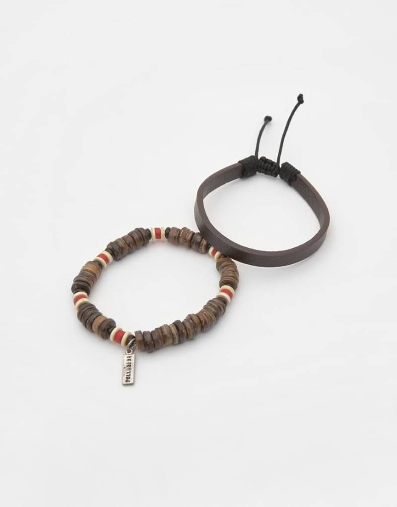 Pull & Bear - 4er-Pack Perlenarmbänder in verschiedenen Farben-Bunt von Pull & Bear