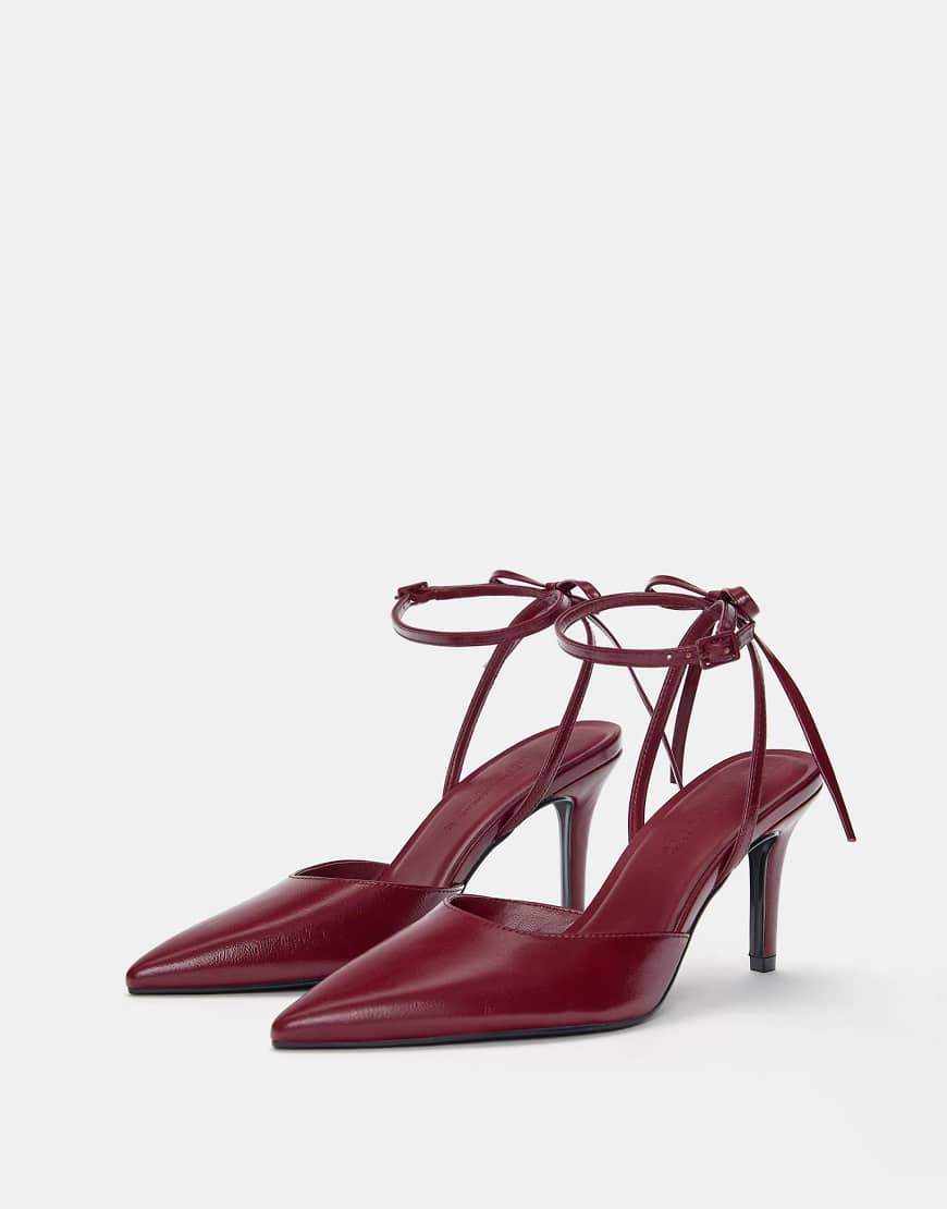 Pull & Bear - Absatzschuhe in Burgunderrot-Bunt von Pull & Bear