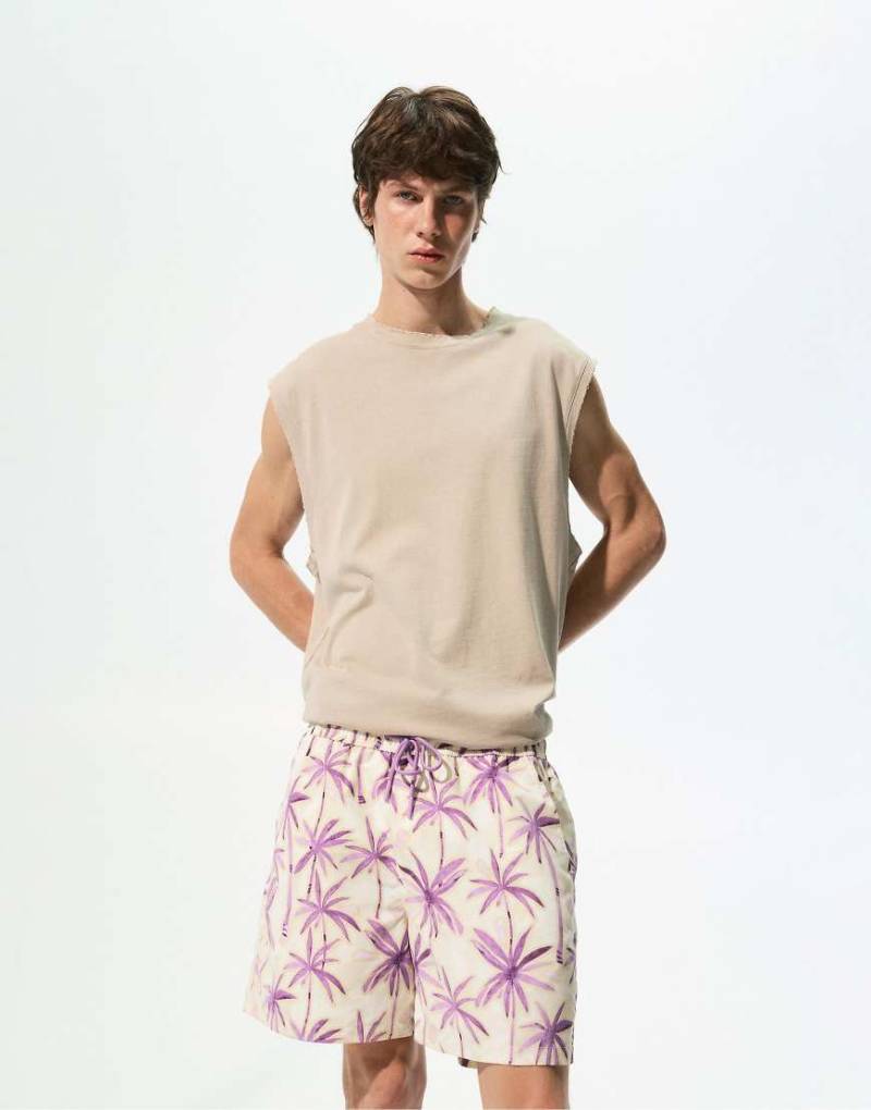 Pull & Bear - Badeshorts mit Palmenmuster-Bunt Pull & Bear - Badeshorts mit Palmenmuster-Bunt von Pull & Bear