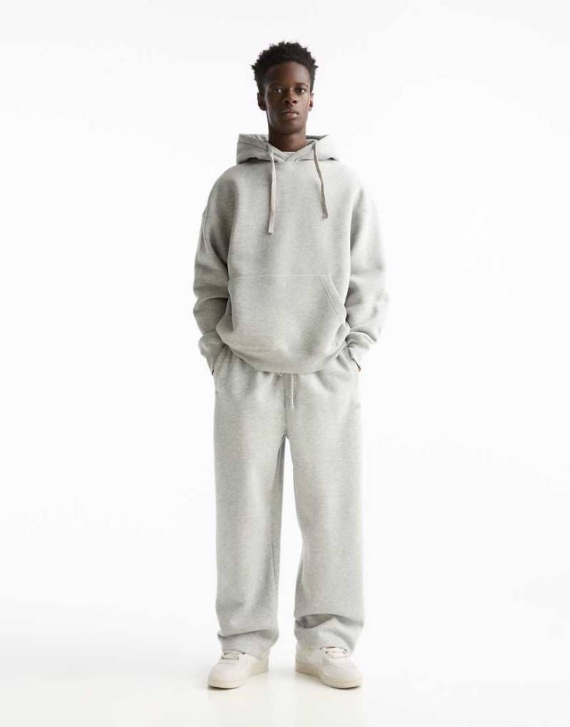 Pull & Bear - Baggy-Trainingshose in grau meliert von Pull & Bear