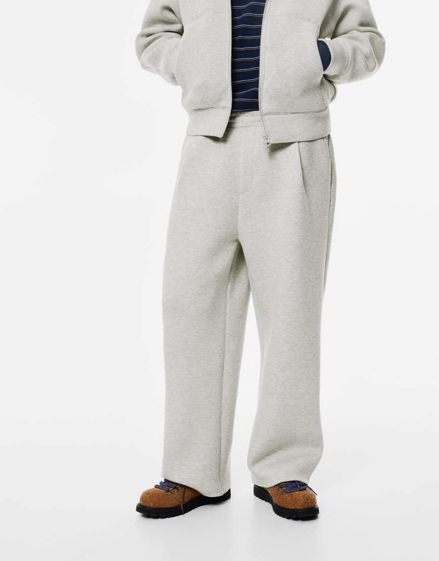 Pull & Bear - Ballon-Trainingshose in Grau meliert von Pull & Bear