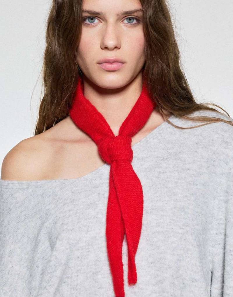 Pull & Bear - Bandana-Schal aus Strick in Rot von Pull & Bear