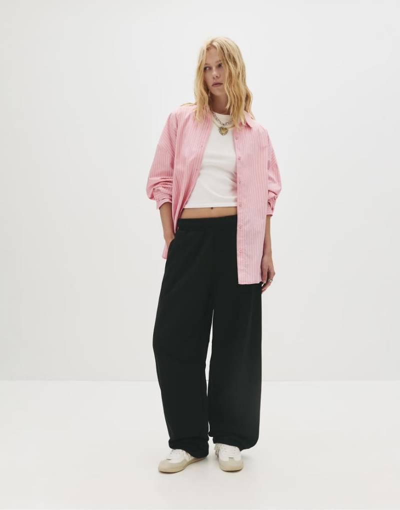 Pull & Bear - Barrel-Fit-Jogginghose in Schwarz von Pull & Bear