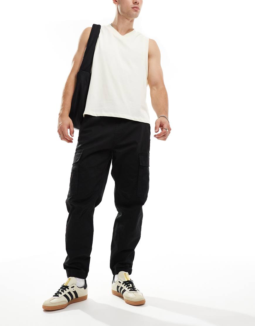 Pull & Bear - Basic-Cargohose in Schwarz von Pull & Bear