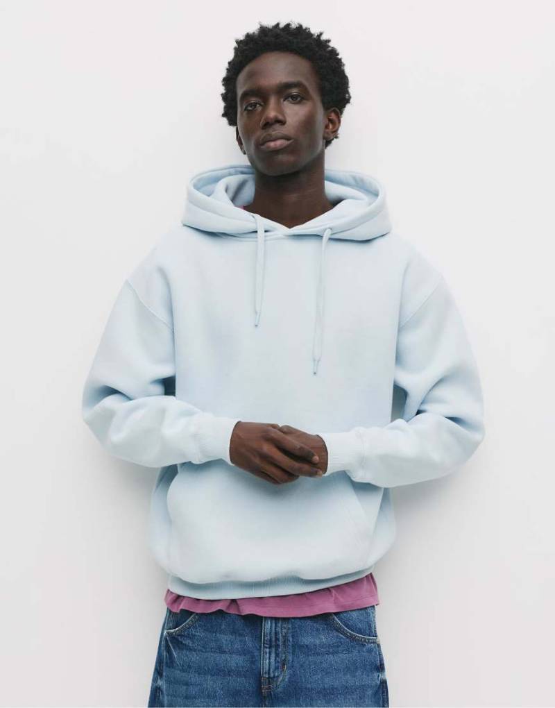Pull & Bear - Basic - Kapuzenpullover in Himmelblau von Pull & Bear