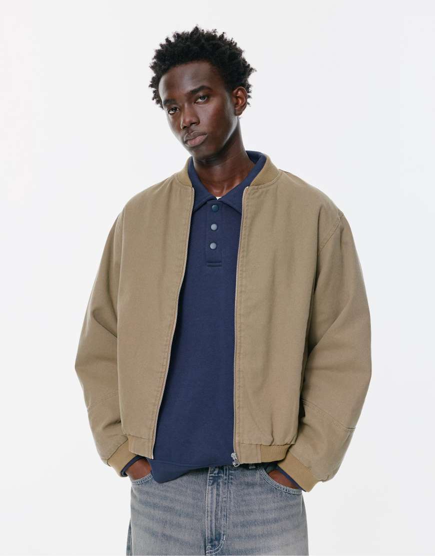 Pull & Bear - Bomberjacke in Ocker-Brown von Pull & Bear