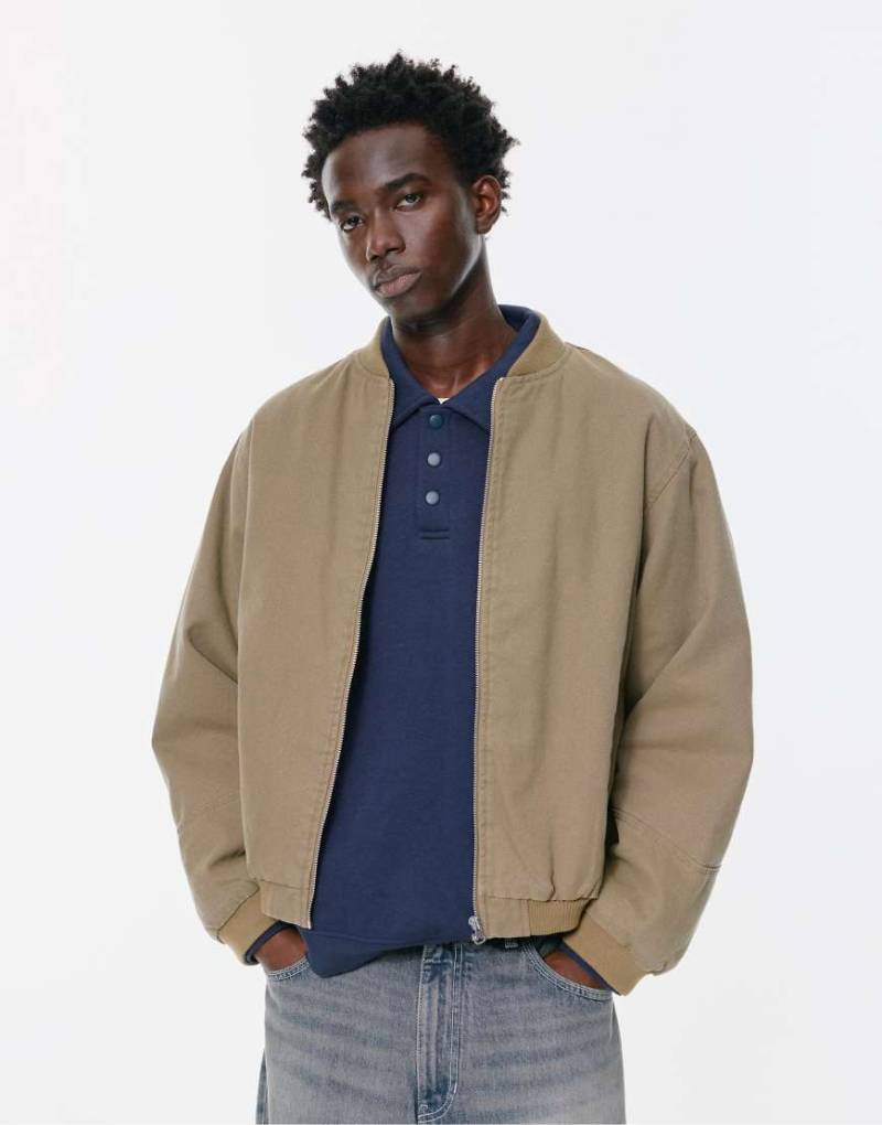 Pull & Bear - Bomberjacke in Ocker-Brown von Pull & Bear