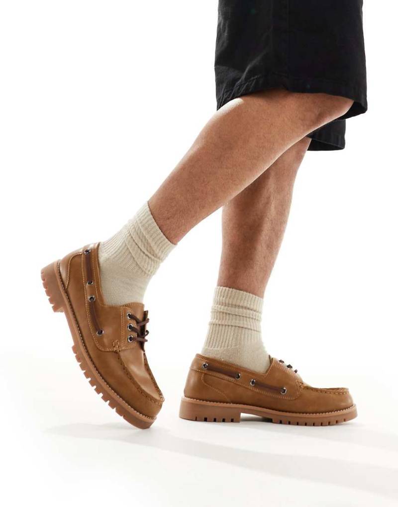 Pull & Bear - Bootsschuhe in Hellbraun von Pull & Bear