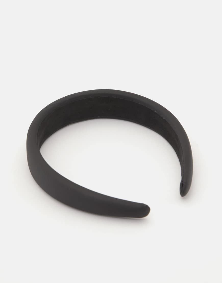 Pull & Bear - Breites Satin-Stirnband in Schwarz von Pull & Bear