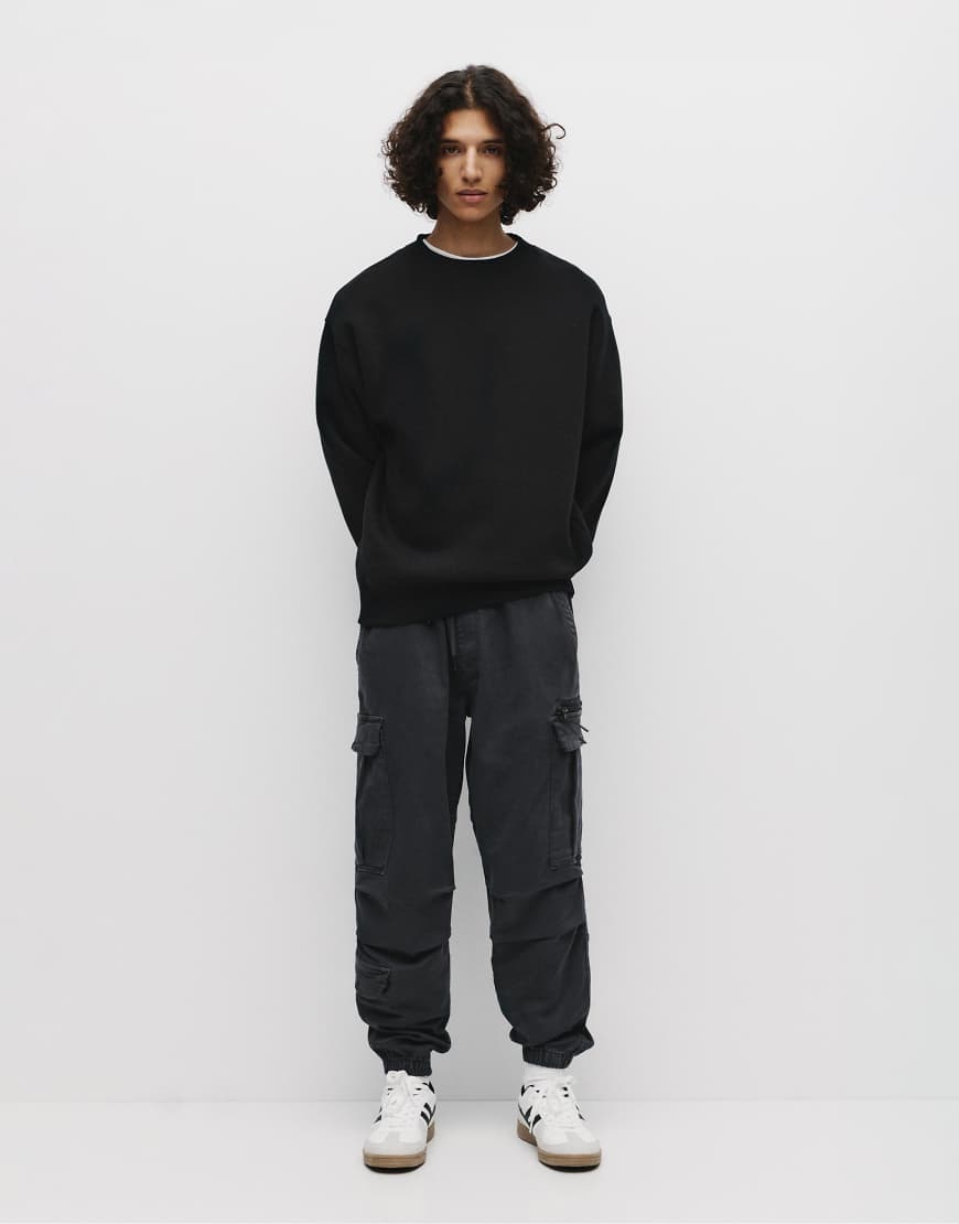 Pull & Bear - Cargo-Jogginghose in Dunkelgrau von Pull & Bear