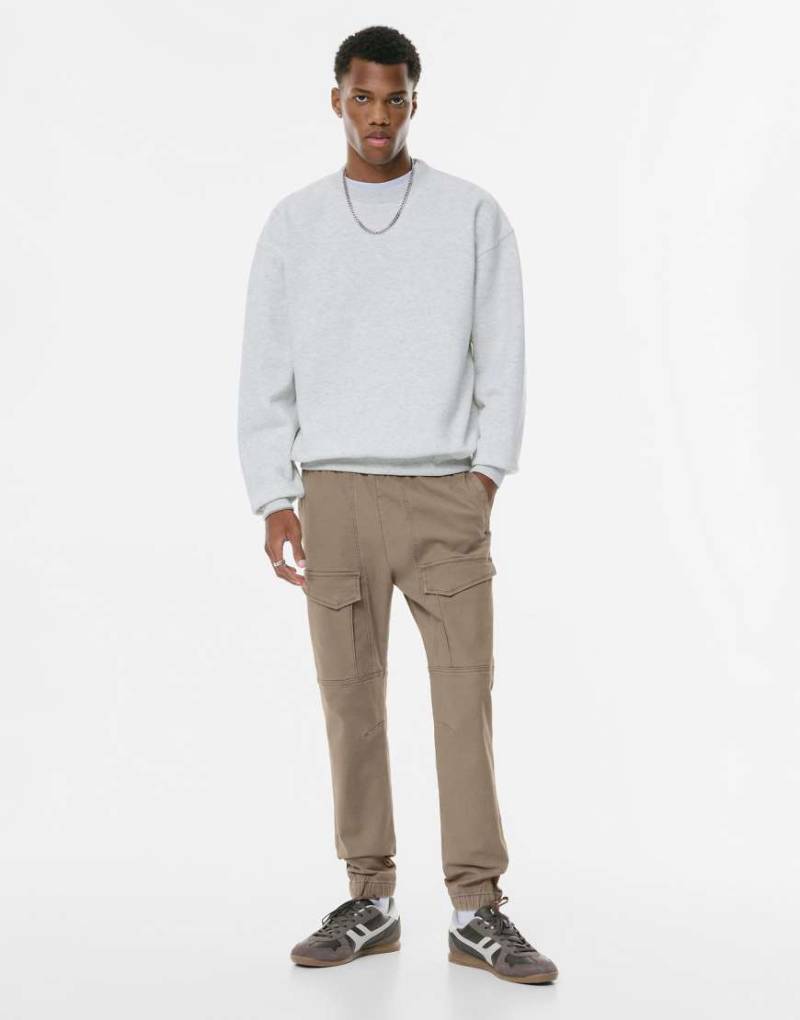 Pull & Bear - Comfort - Cargohose in Khaki-Grün von Pull & Bear