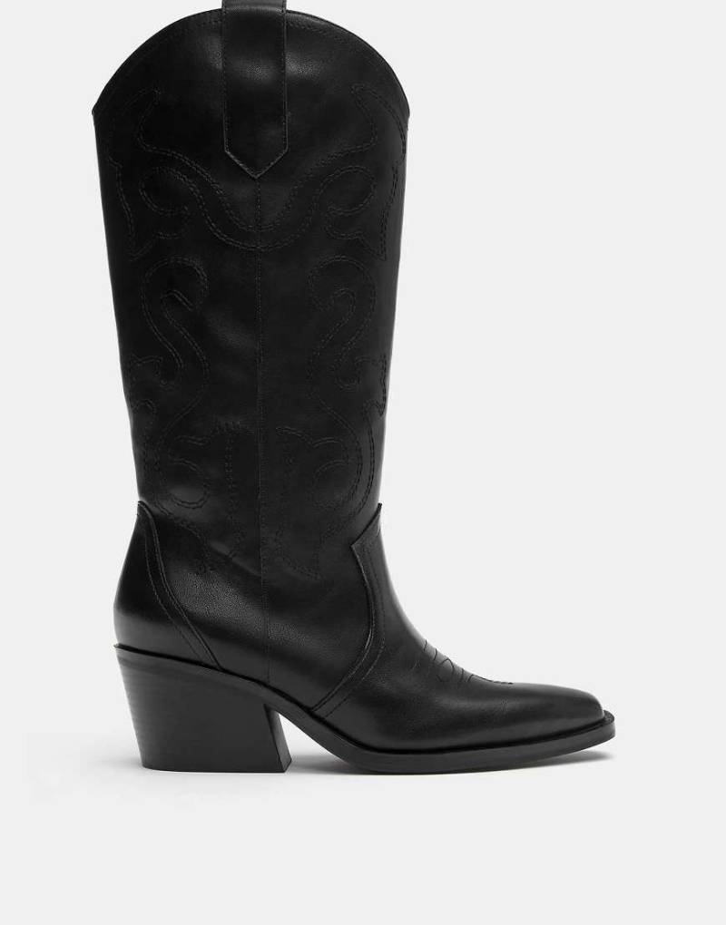Pull & Bear - Cowboystiefel in Schwarz von Pull & Bear
