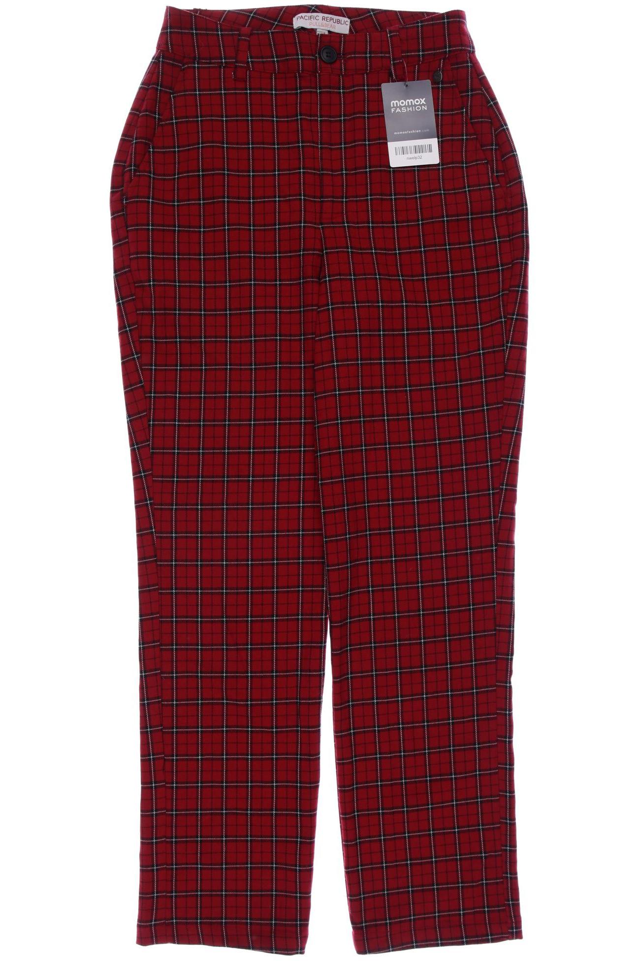 Pull & Bear Damen Stoffhose, rot von Pull & Bear