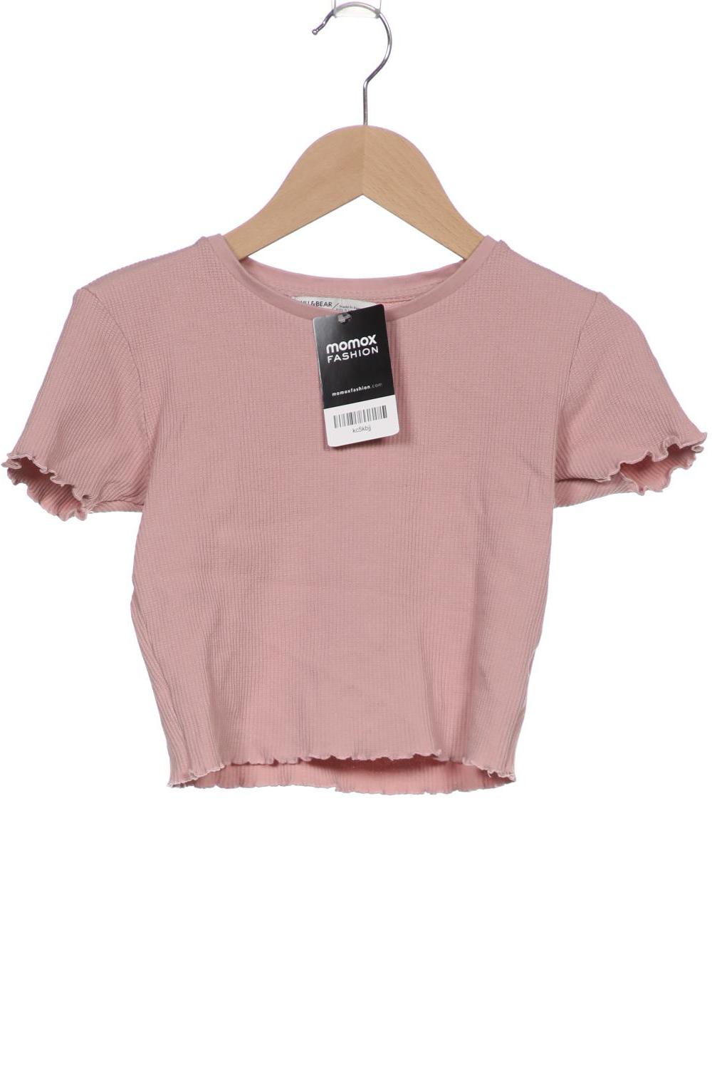 Pull & Bear Damen T-Shirt, pink von Pull & Bear