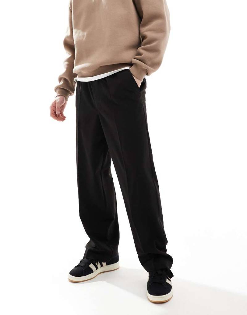 Pull & Bear - Elegante Hose in Schwarz mit weitem Schnitt von Pull & Bear