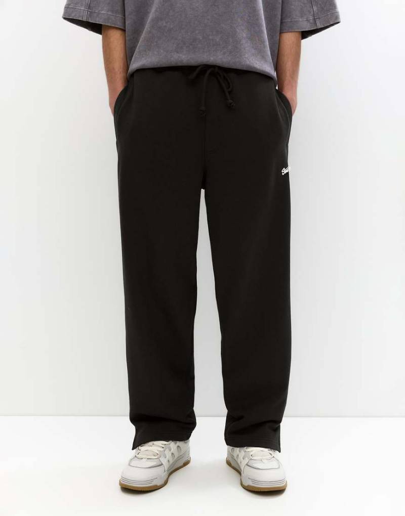 Pull & Bear - Fleece-Trainingshose in Schwarz von Pull & Bear