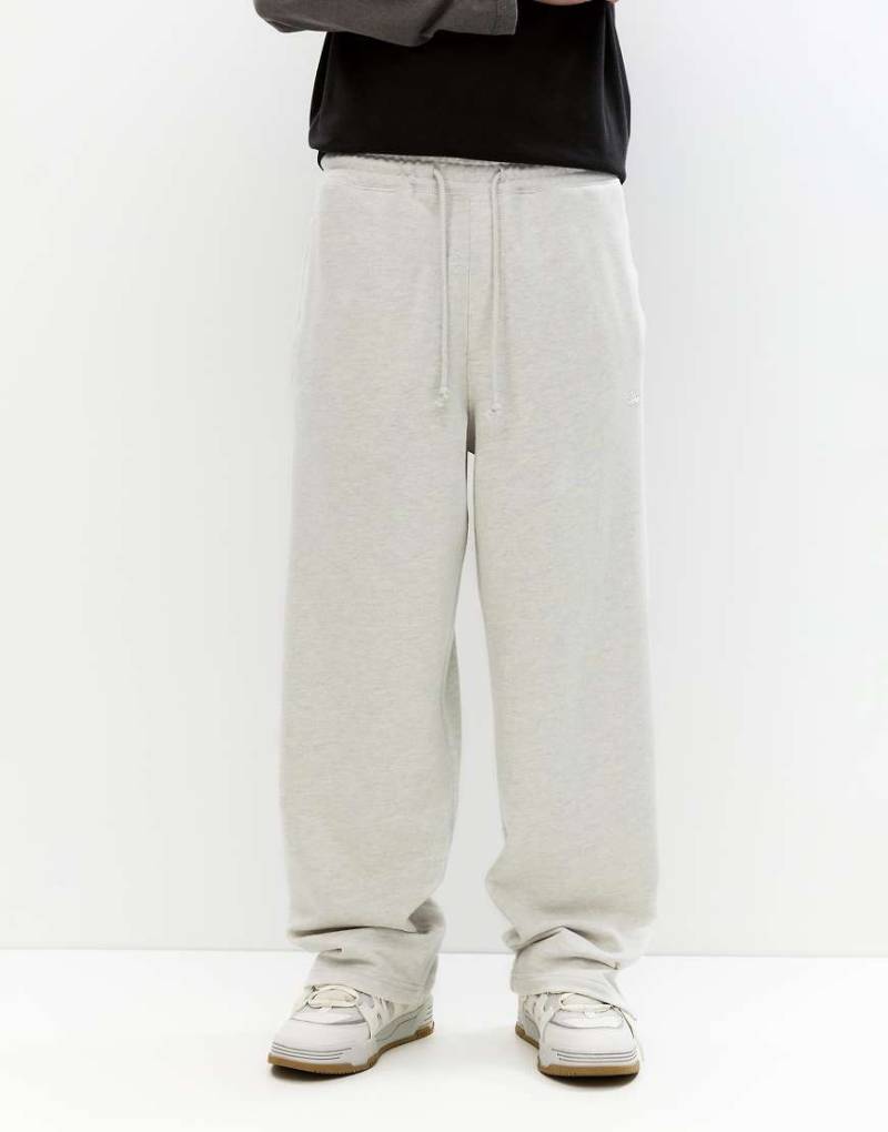 Pull & Bear - Fleece-Trainingshose in Wollweiß von Pull & Bear