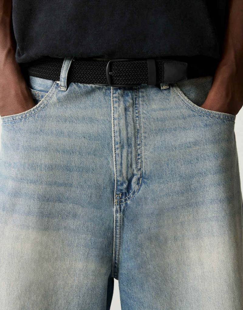 Pull & Bear - Geflochtener Gürtel in Schwarz von Pull & Bear