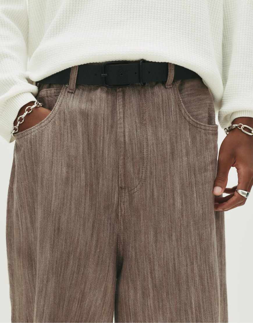 Pull & Bear - Gürtel in Schwarz mit schwarzer Schnalle von Pull & Bear