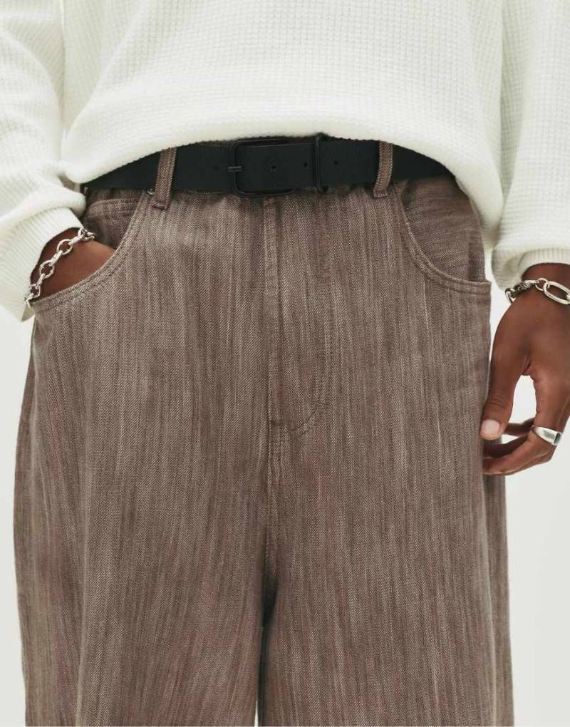 Pull & Bear - Gürtel in Schwarz mit schwarzer Schnalle von Pull & Bear