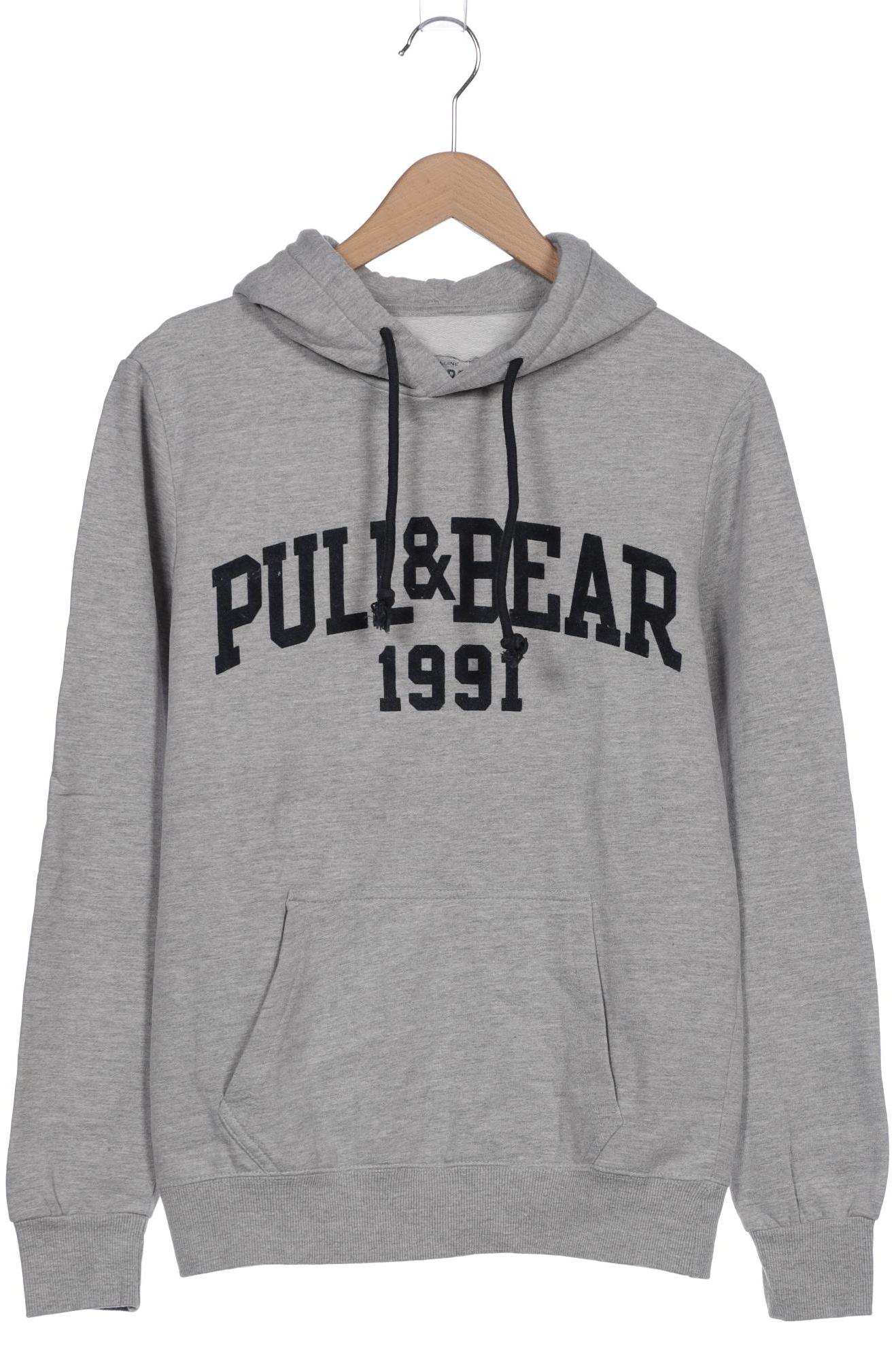 Pull & Bear Herren Kapuzenpullover, grau, Gr. 46 von Pull & Bear