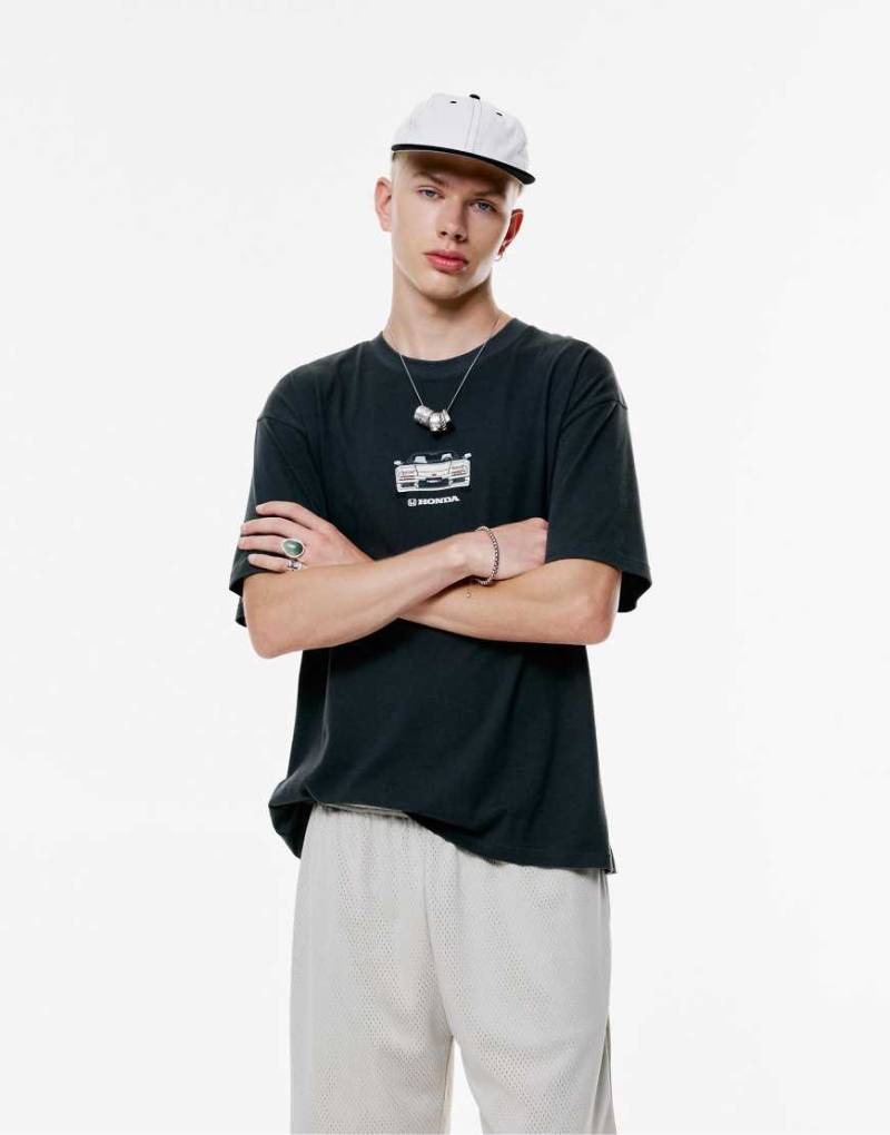 Pull & Bear - Honda nsx-r - T-Shirt in Schwarz von Pull & Bear