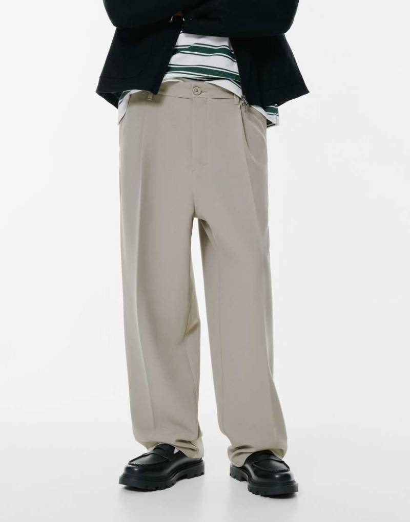 Pull & Bear - Hose in Taupe mit elegantem Schnitt-Grau von Pull & Bear